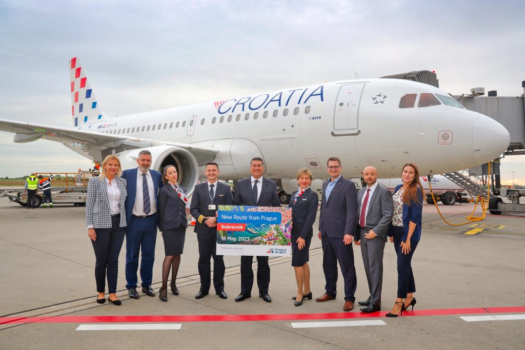Prvi let Croatia Airlinesa između Praga i Dubrovnika