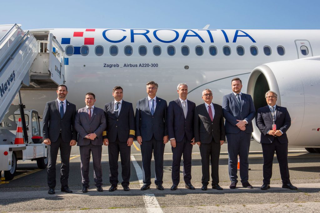 PRIOPĆENJE: Prvi Airbus A220 nove flote Croatia Airlinesa sletio u Hrvatsku