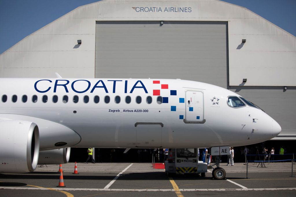 PRIOPĆENJE: Prvi Airbus A220 nove flote Croatia Airlinesa sletio u Hrvatsku